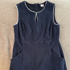 Lands' End Navy Sleeveless Dress